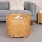 Hello Honey® Round Bamboo & Rattan Accent Table